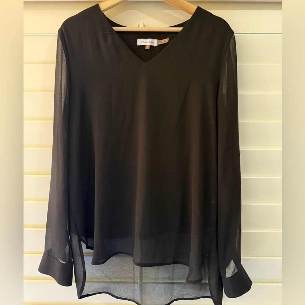 Calvin Klein Women's Elegant Black Blouse